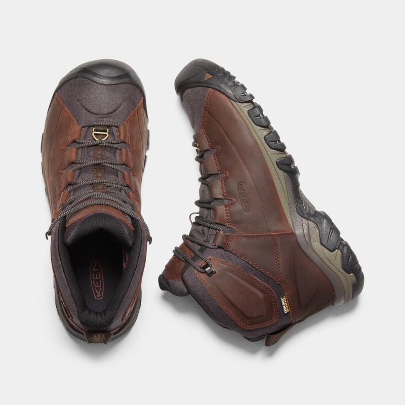 Keen Targhee Lace Waterproof Mens Hiking Boots Brown NZ Sale (5867-SRCIJ)